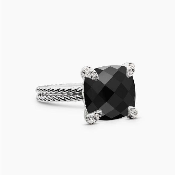COPY - David Yurman Chatelaine Ring with Black Onyx and Pave Diamonds. Like New… - Picture 6 of 7